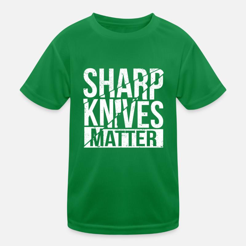 Sharp Knives Matter Chef Funny Culinary Kids Functional T-Shirt