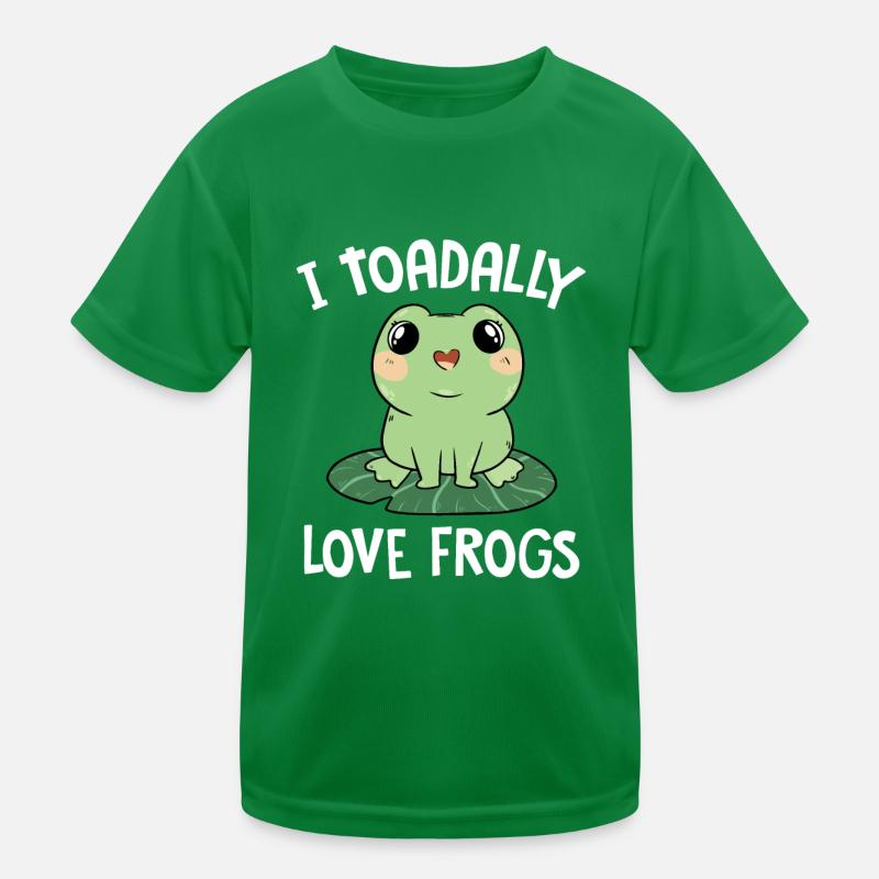 Amphibian Cute I Toadally Love Frogs Toad Herpetol Kinder Funktions-T-Shirt
