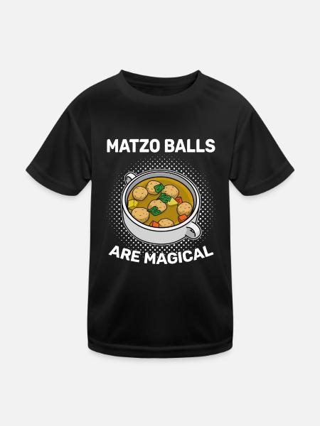 Matzo Kosher Passover Israel Cuisine Culture - Kids Functional T-Shirt - black - Front