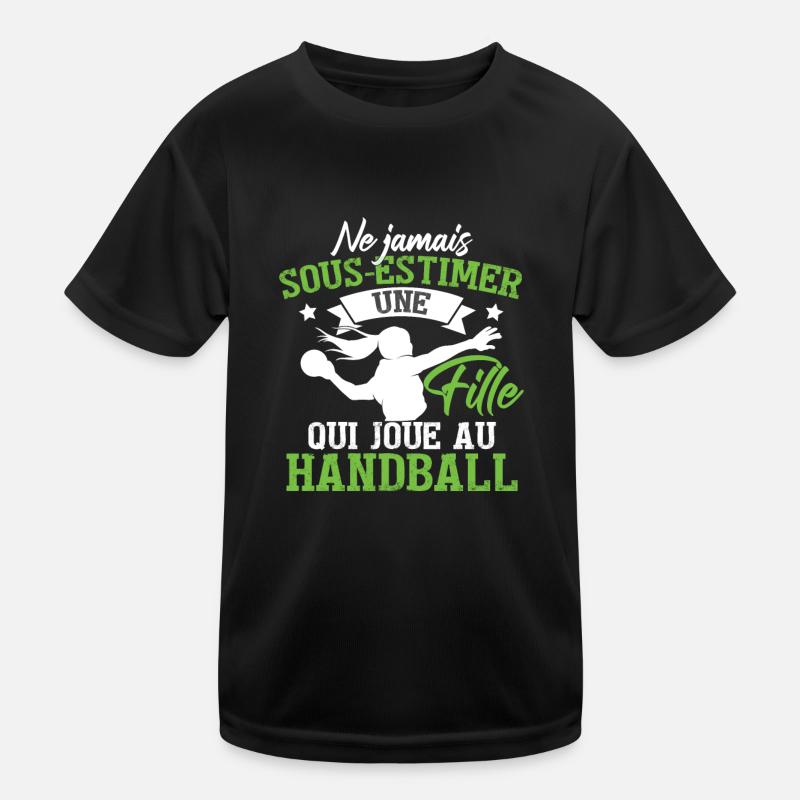 Fille Handball Drôle T-shirt sport Enfant