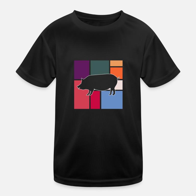 Schwein Kinder Funktions-T-Shirt