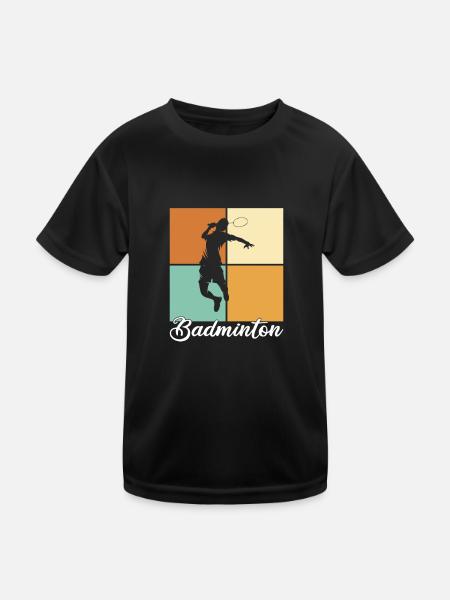 Badminton - Kids Functional T-Shirt - black - Front