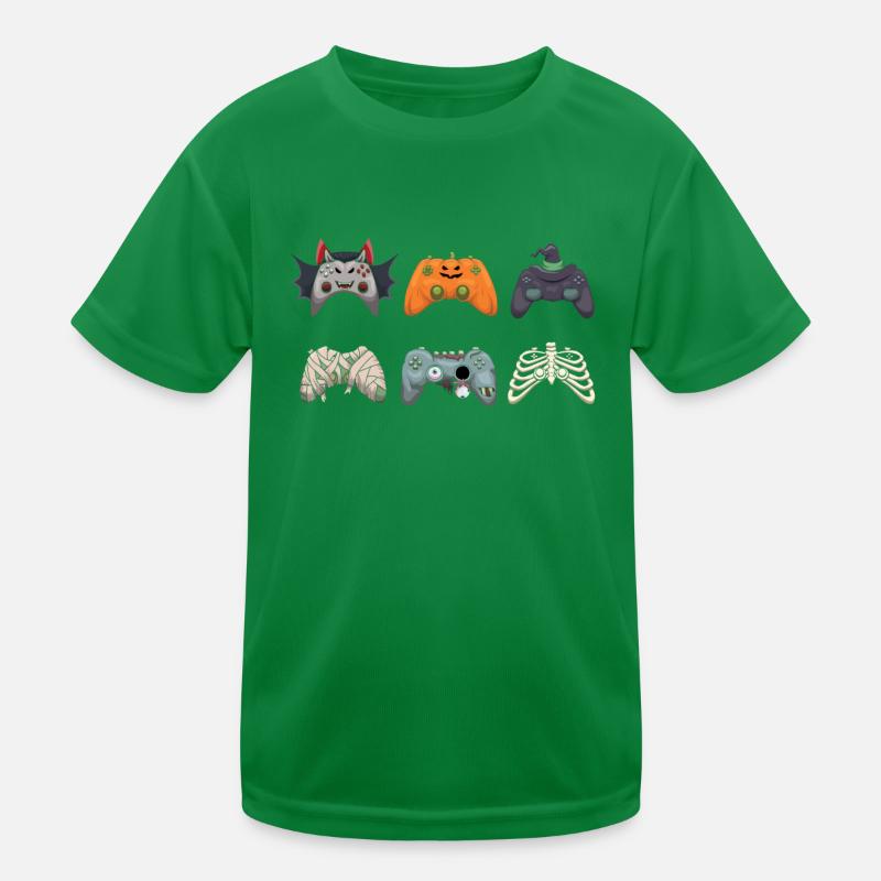 Gaming Gamer Game Controller Monster Halloween Kids Functional T-Shirt