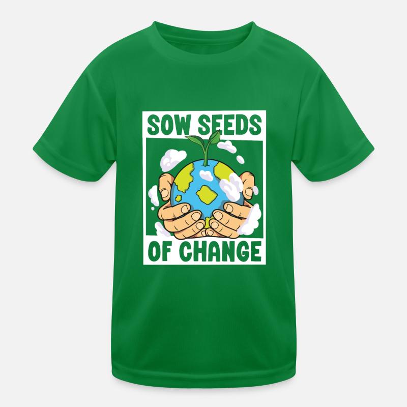 Climate Change Environment Earth Day Planet Kids Functional T-Shirt