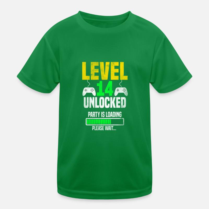 Level 14 unlocked – Party is loading Kids Functional T-Shirt