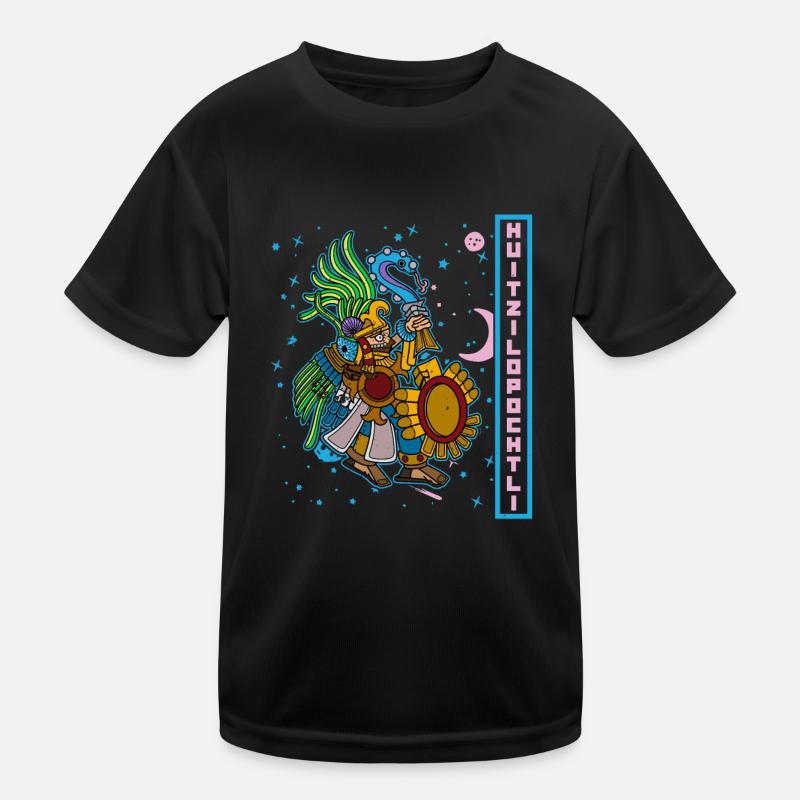 Aztec Mexico Deity History Culture Maya Kids Functional T-Shirt