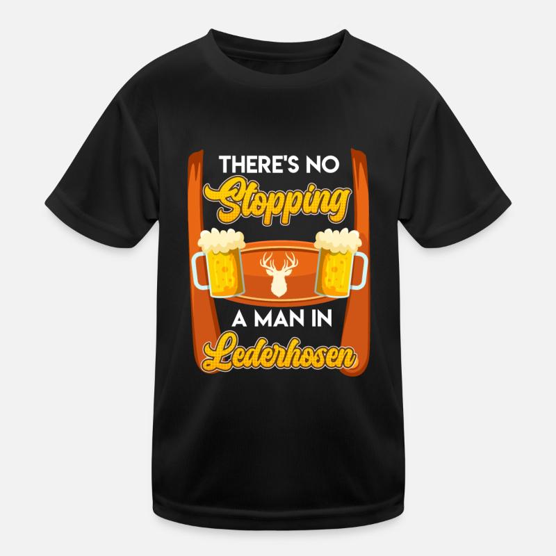 München Ein Mann in Lederhosen Kinder Funktions-T-Shirt
