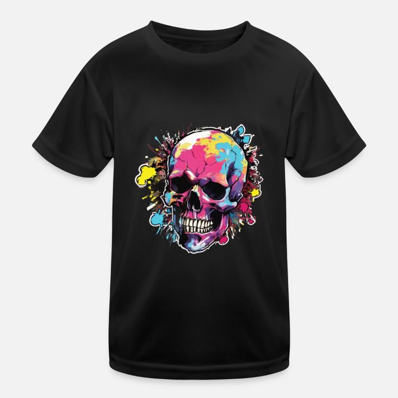 Skulls Skull Skull Skull Bones Kids Functional T-Shirt