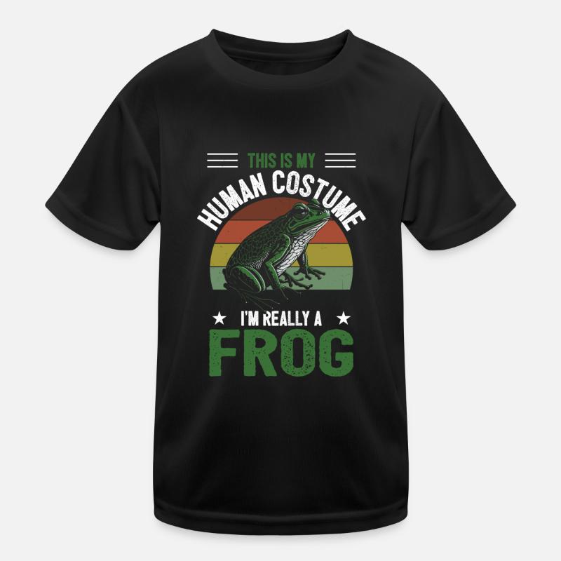 Crapaud C’est mon costume humain Je suis vraiment une grenouille T-shirt sport Enfant