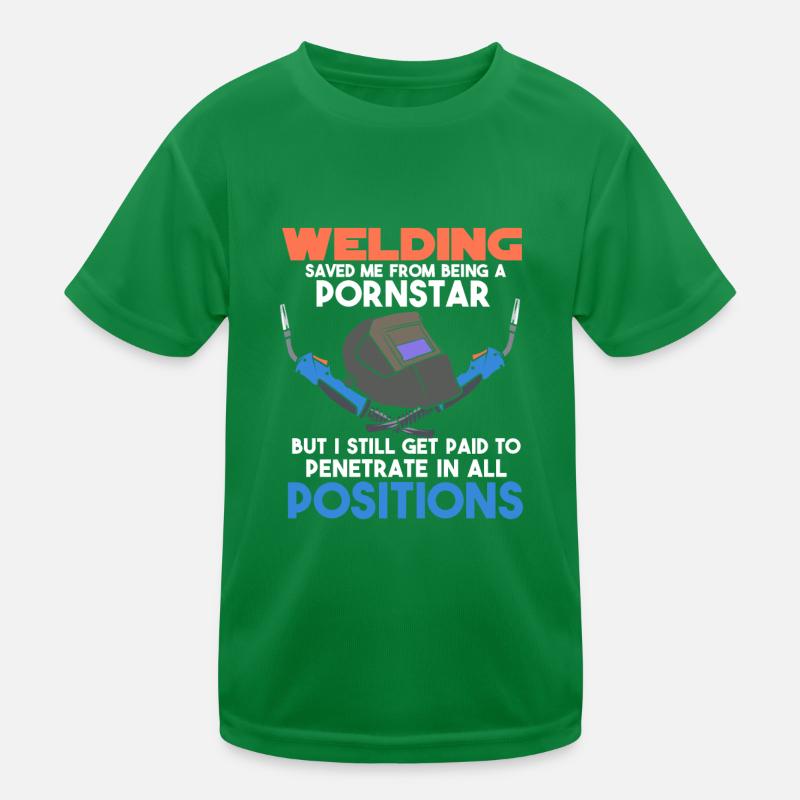 Welding Saved Me Kinder Funktions-T-Shirt