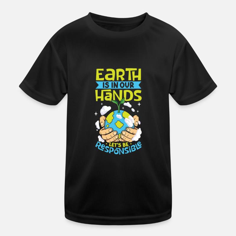 Climate Change Environment Earth Day Planet Kids Functional T-Shirt