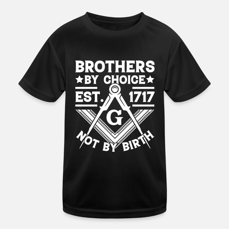 Brothers By Choice Mason Brother Freemasonry Kids Functional T-Shirt