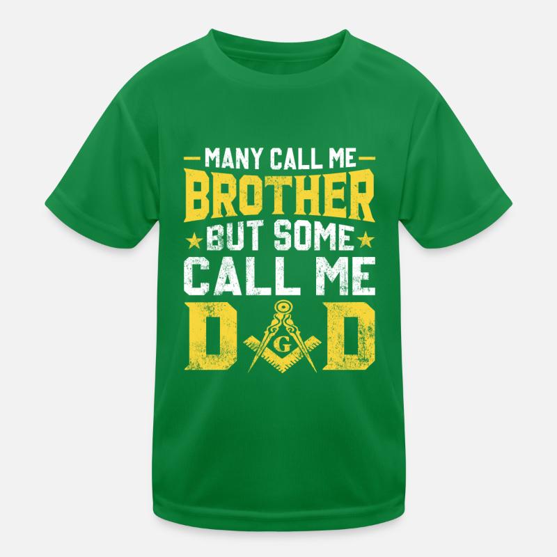 Masonic Dad Freemasonry Square and Compass Masonry Kids Functional T-Shirt
