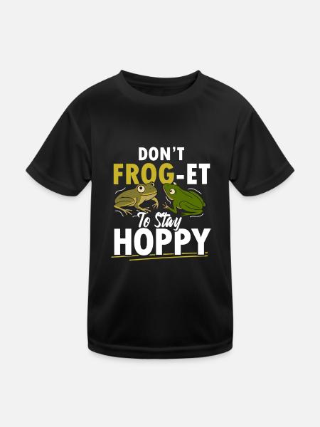 Herpétologiste Crapaud Drôle Don’t Frog et To Stay Hop - T-shirt sport Enfant - noir - Devant