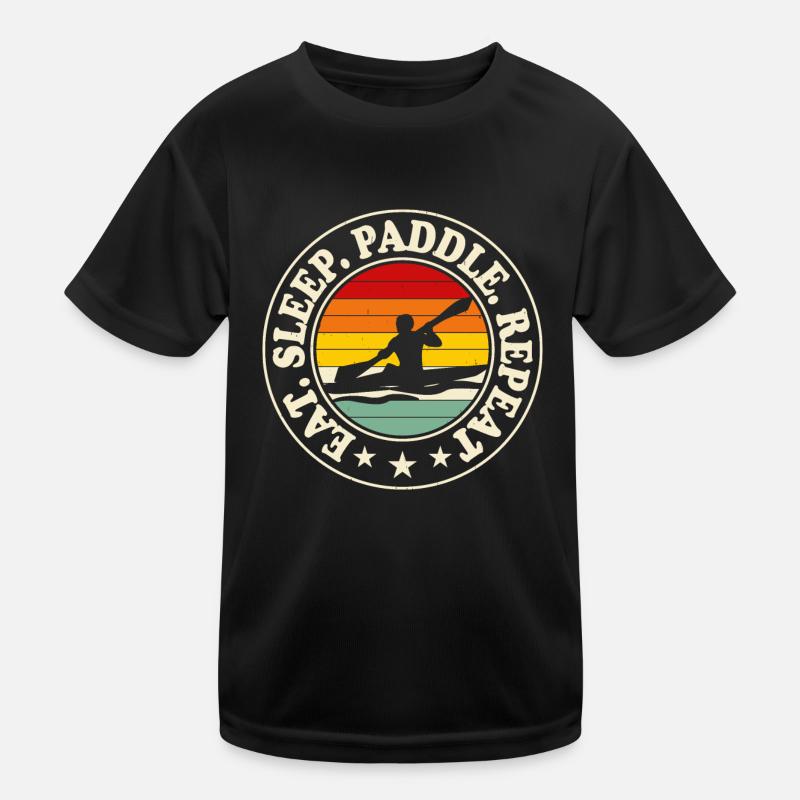 Kajak Kajakfahrer Kajaker Kinder Funktions-T-Shirt