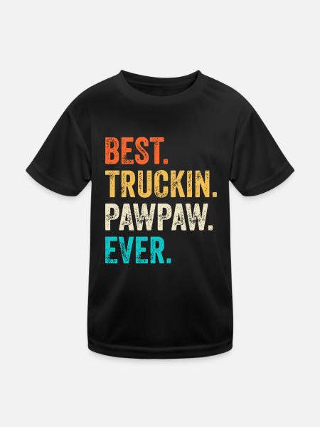 Truck Driver Dad Father Father's Day - Kids Functional T-Shirt - black - Front