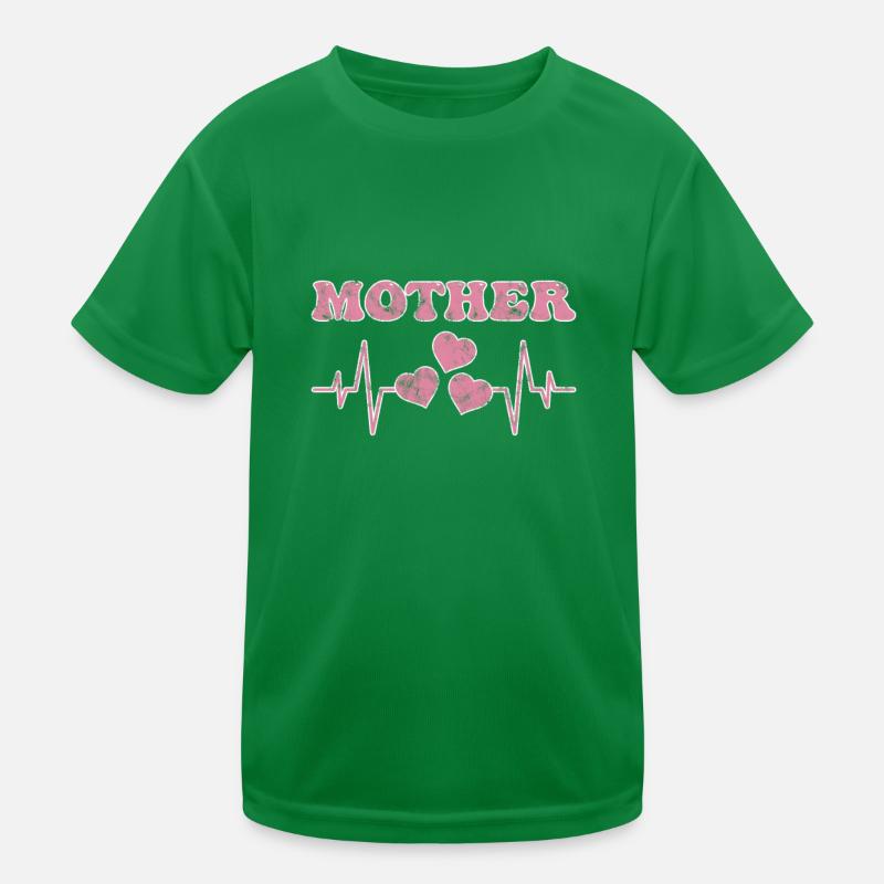 Mutter Herzschlag Kinder Funktions-T-Shirt