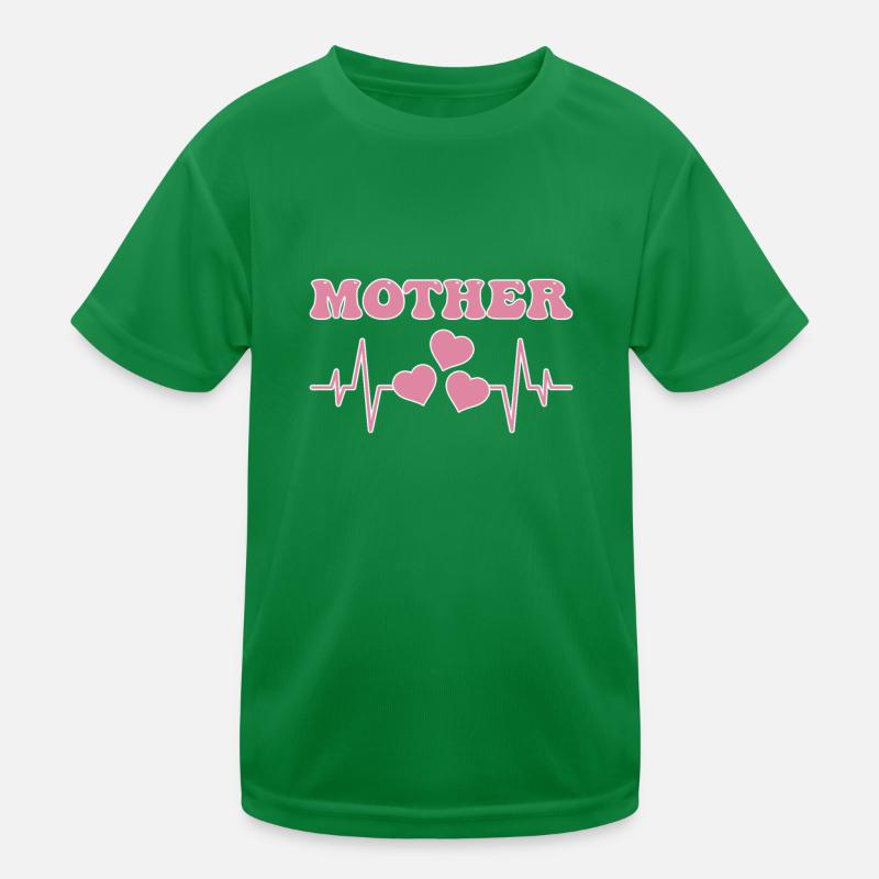 Mutter Herzschlag Kinder Funktions-T-Shirt