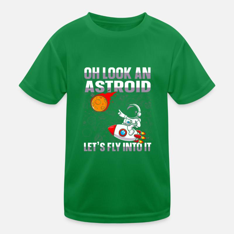 Space Space Astroid Astroid Redirection Kids Functional T-Shirt