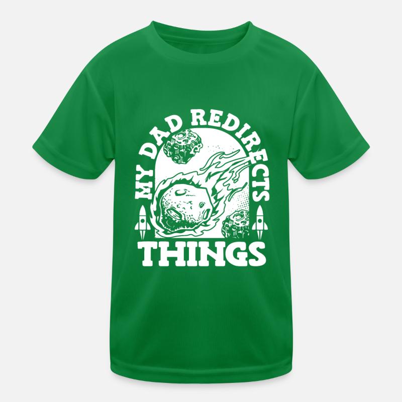 Space Space Papa Astroid Diversion Kids Functional T-Shirt