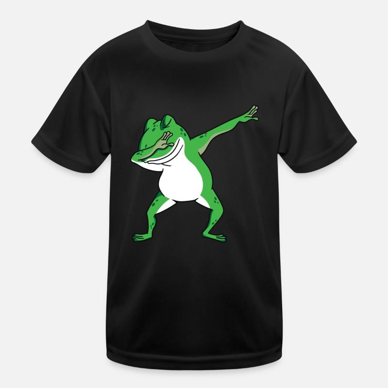 Kids Dabbing Frog Amphibian Cool Toad Lover Kinder Funktions-T-Shirt
