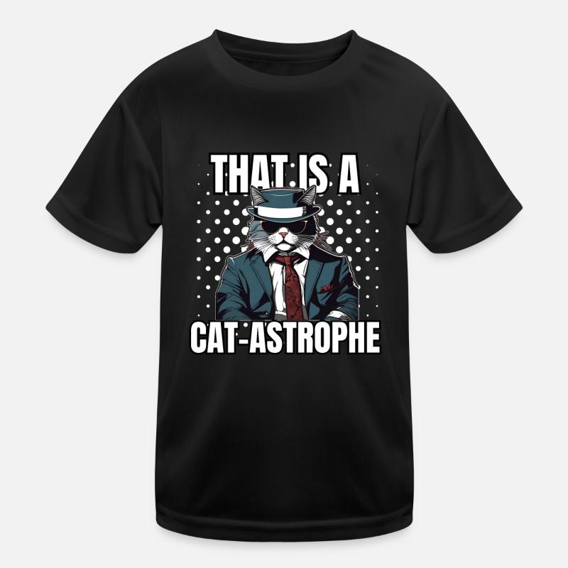 Katzen Katze Katzenshirt Katze Geschenkidee kitten - Kinder Funktions-T-Shirt - Schwarz