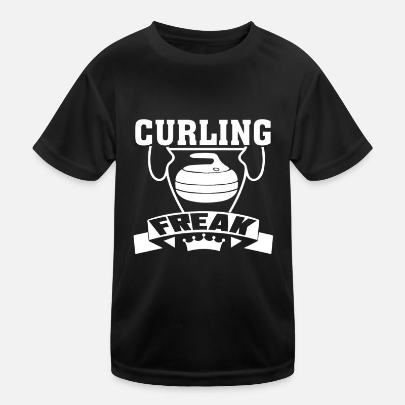 Curling Curling Freak Kids Functional T-Shirt