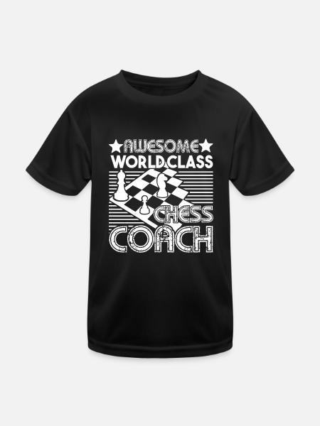 Chess Awesome World Class Chess Coach - Kids Functional T-Shirt - black - Front