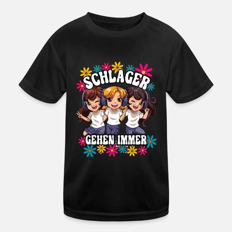 Schlager Gehen Immer Kinder Funktions-T-Shirt