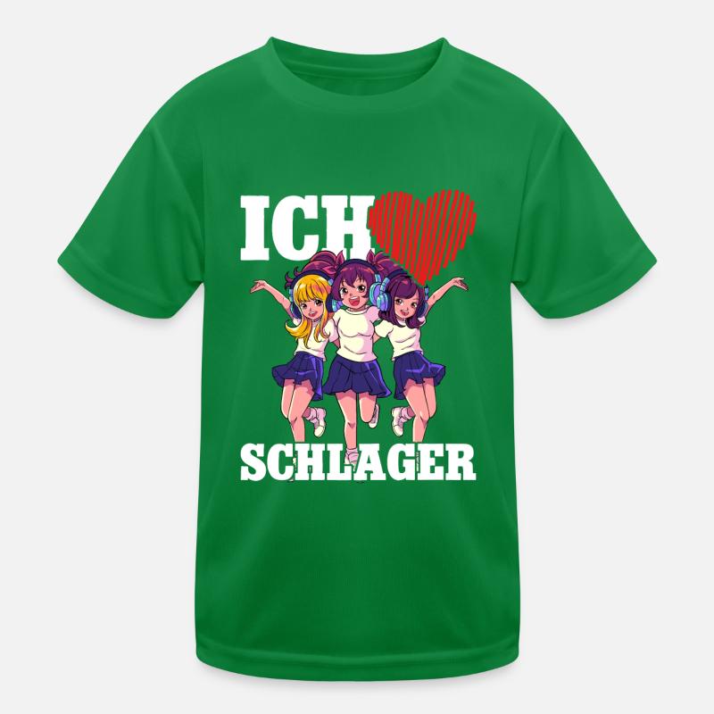 Ich Liebe Schlager Kinder Funktions-T-Shirt