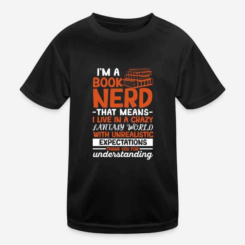 Ich bin ein Bücher-Nerd Bibliothekar Bücherwurm Kinder Funktions-T-Shirt