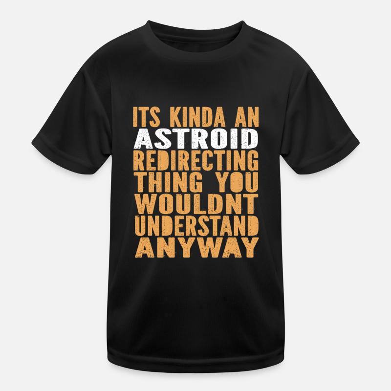 Space Space Astroid Astroid Redirection Kids Functional T-Shirt