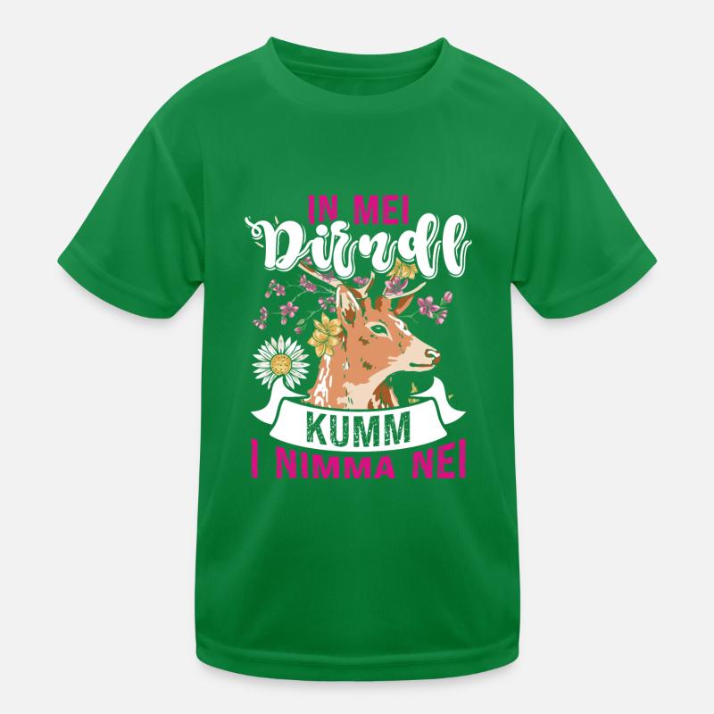 In my Dirndl Kumm i Nimma Nei Kids Functional T-Shirt