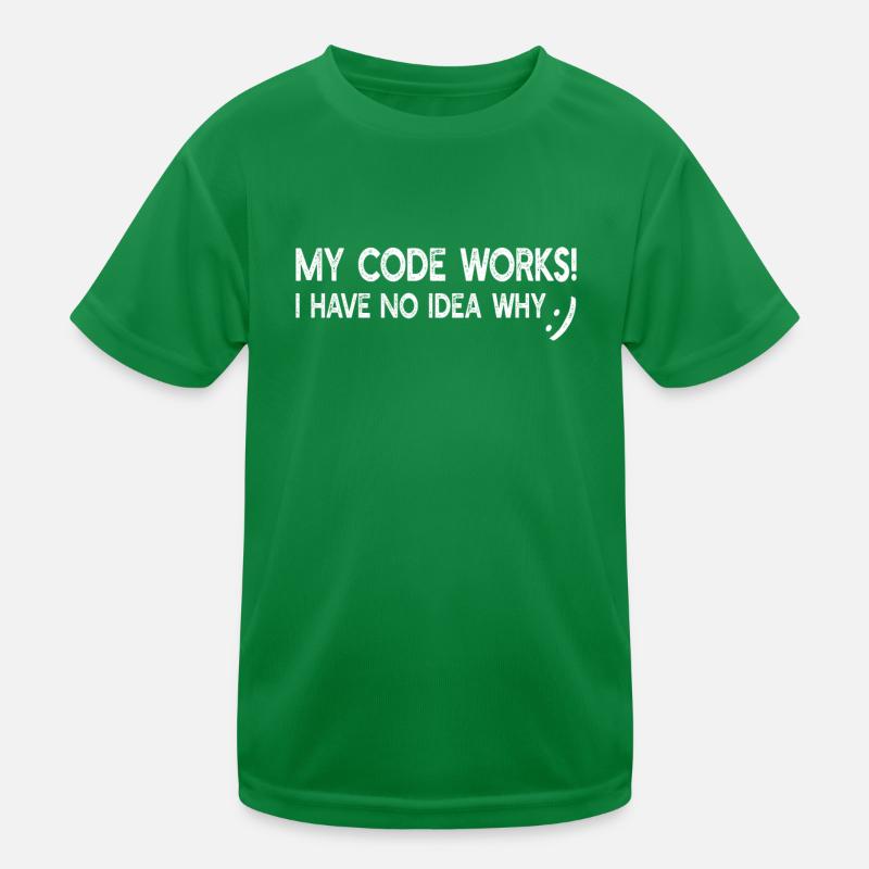 My code works! i have no idea why - Funny Program Kids Functional T-Shirt
