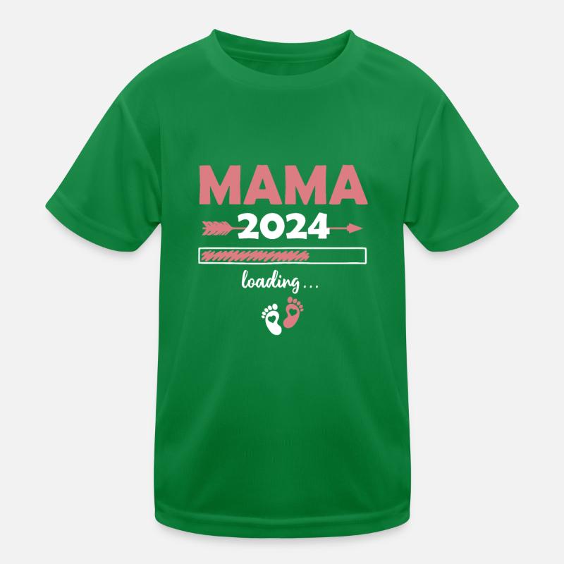 Mama Loading 2024 Kinder Funktions-T-Shirt