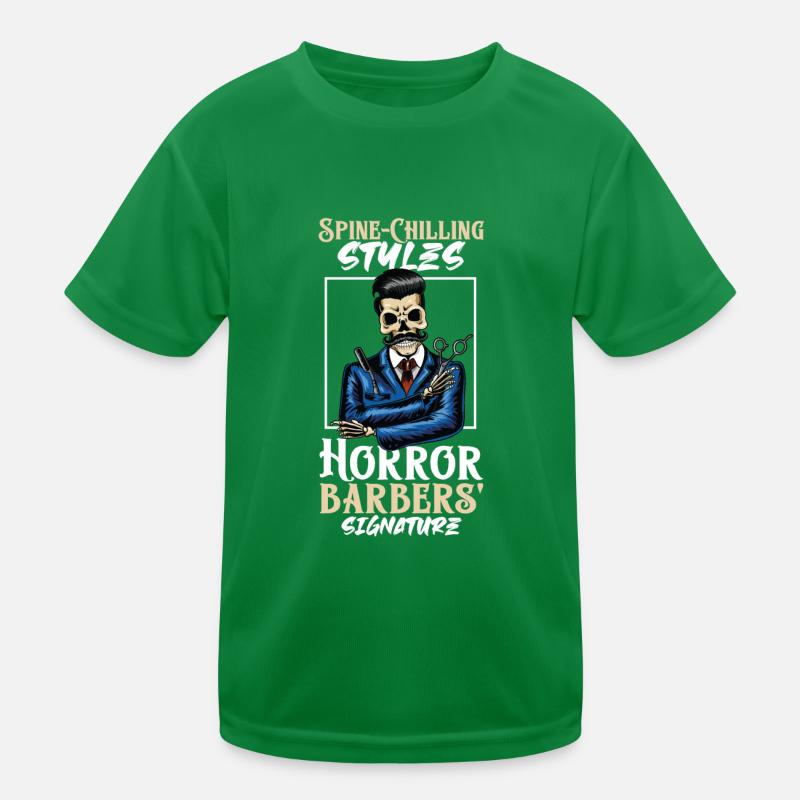 Horreur Spooky Coiffeur Coiffeur Cheveux T-shirt sport Enfant