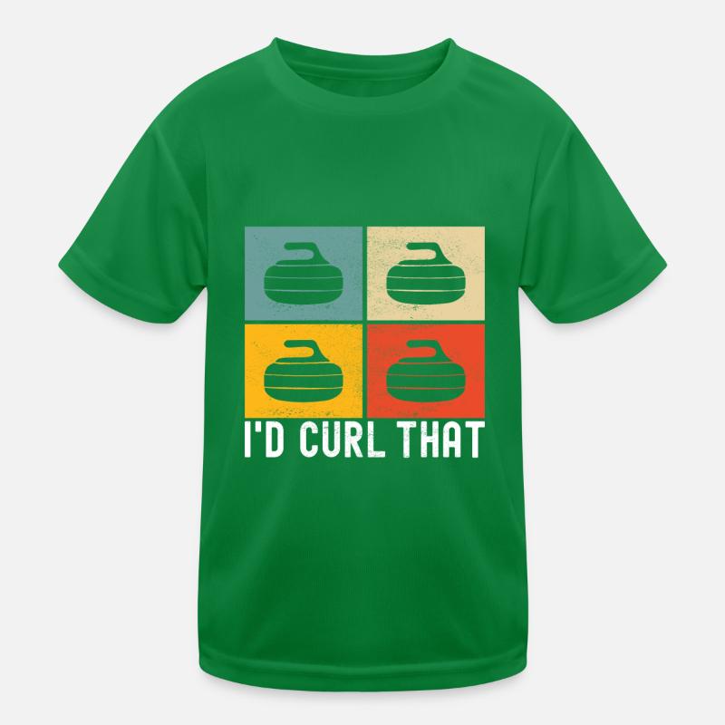 Curling Curlingspieler Kinder Funktions-T-Shirt