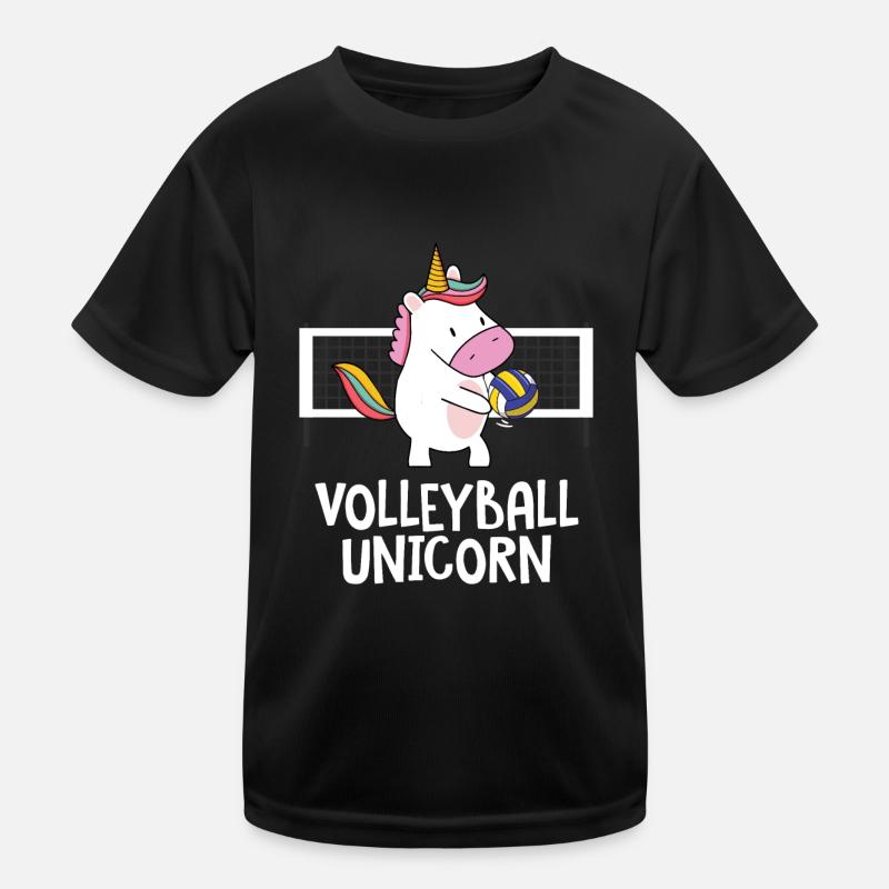 Spiker Setter Funny Cute Volleyball Unicorn Kinder Funktions-T-Shirt