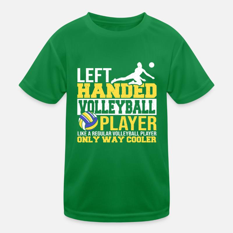 Funny Left Handed Volleyball Player Men Setter Lib Kids Functional T-Shirt
