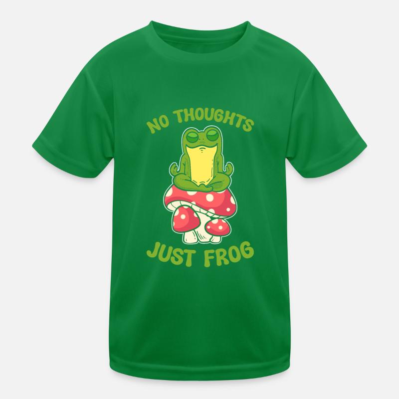 No Thoughts Just Frog Kids Functional T-Shirt