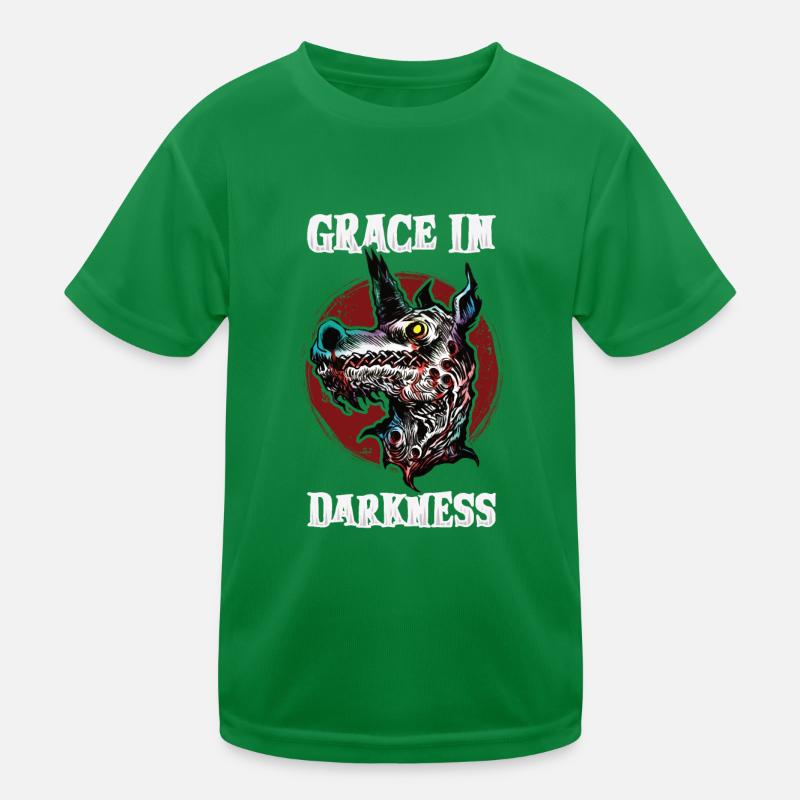 Dunkles Einhorn Horror Einhorn Mitternacht Einhorn Kinder Funktions-T-Shirt