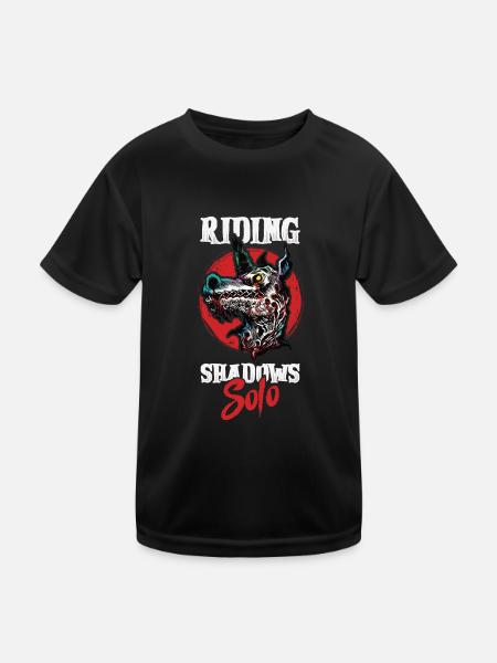 Licorne noire Licorne d’horreur Licorne de minuit - T-shirt sport Enfant - noir - Devant