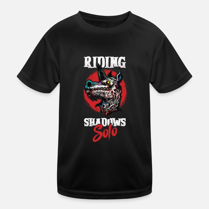 Dunkles Einhorn Horror Einhorn Mitternacht Einhorn Kinder Funktions-T-Shirt