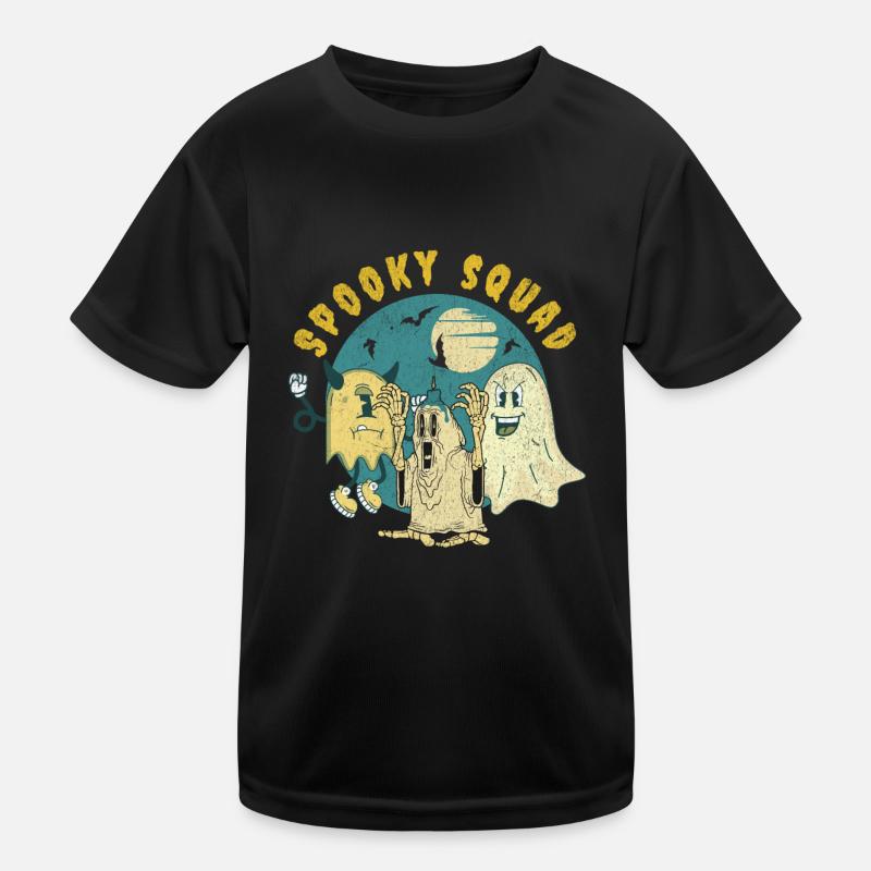 Spooky Squad Halloween Retro Maskottchen Kinder Funktions-T-Shirt