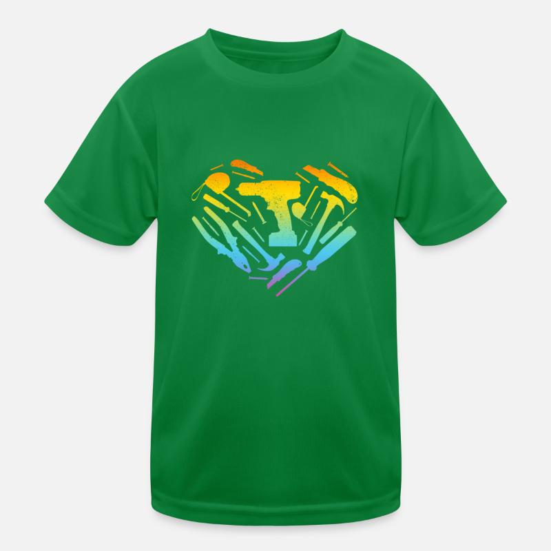 Roofing Heart Roofer Worker & Roofing Contractor Kinder Funktions-T-Shirt