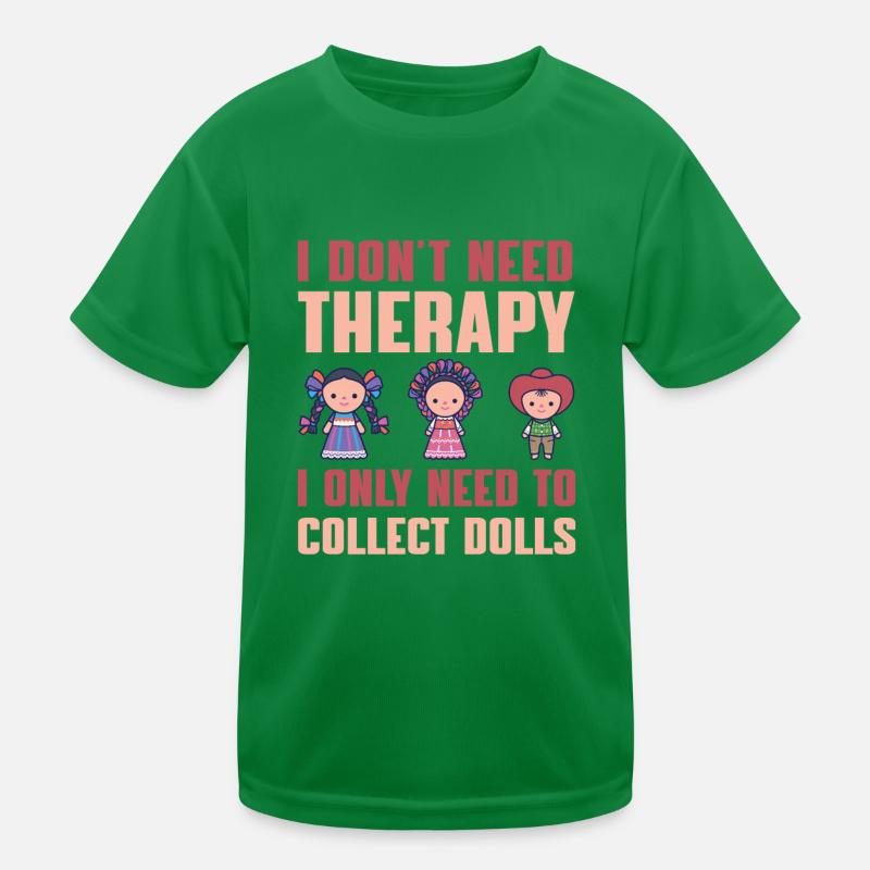 Funny doll collector motif Kids Functional T-Shirt