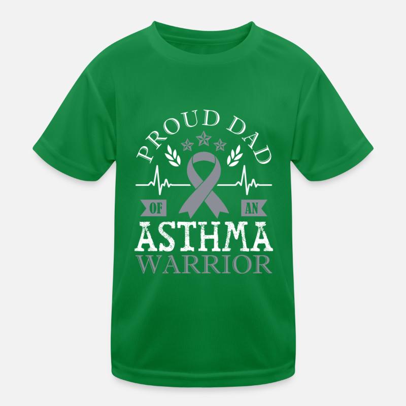 Stolzer Vater Eines Asthma-kriegers Unterstützt Kinder Funktions-T-Shirt