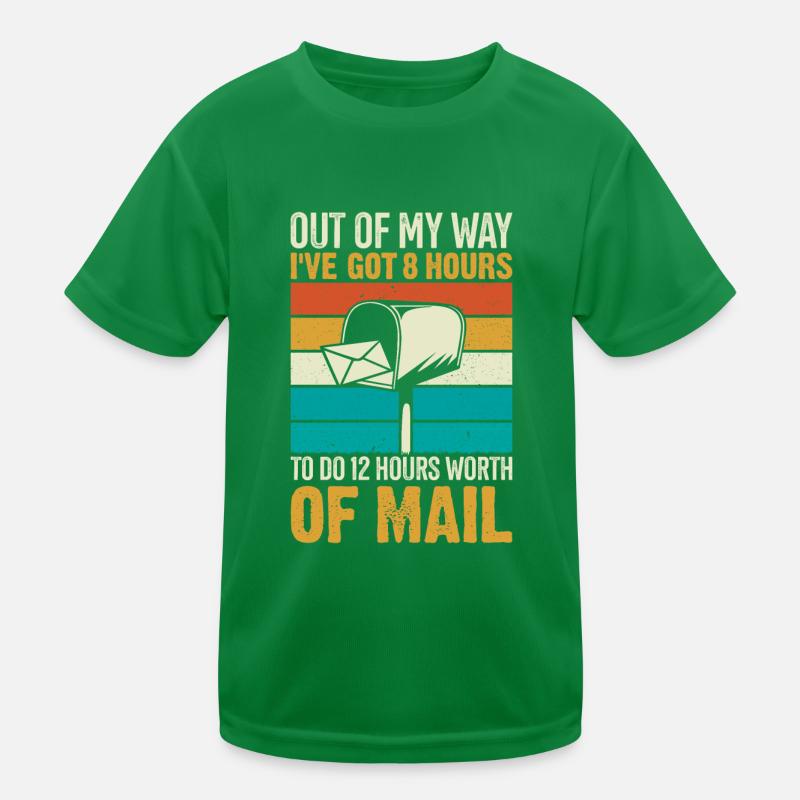 Funny Mailman Postal Worker Mail Delivery Post Kids Functional T-Shirt