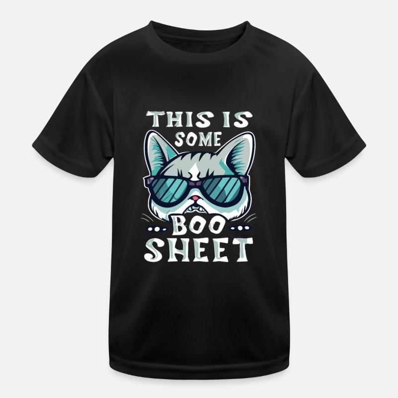 This Is Some Boo Sheet Katze Sonnenbrille Geist Kinder Funktions-T-Shirt