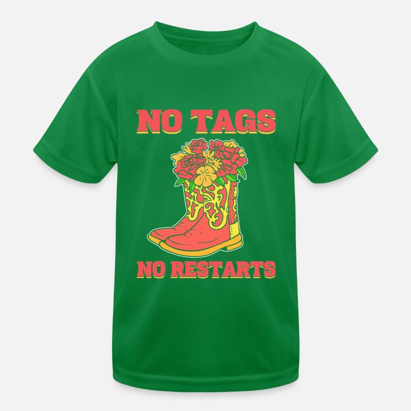 No Tags No Restarts Line Dance Line Dancing Kids Functional T-Shirt